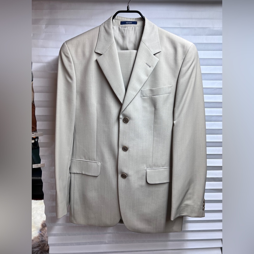 Kenzo Light Beige Men's Three-Button Suit
